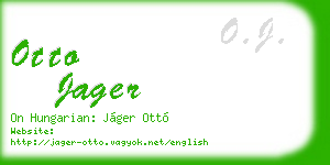 otto jager business card