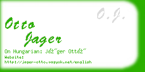 otto jager business card